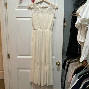 White Free Size Korean Dress
